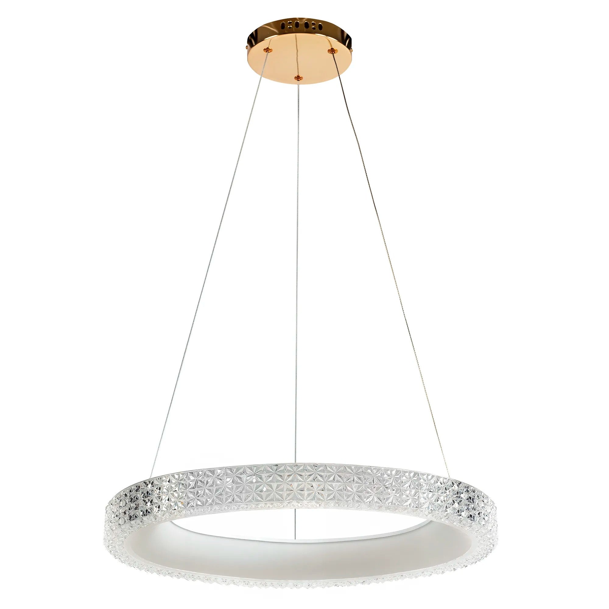 LAMPA WISZĄCA LED MS002-CP Różowe Złoto 60cm 4