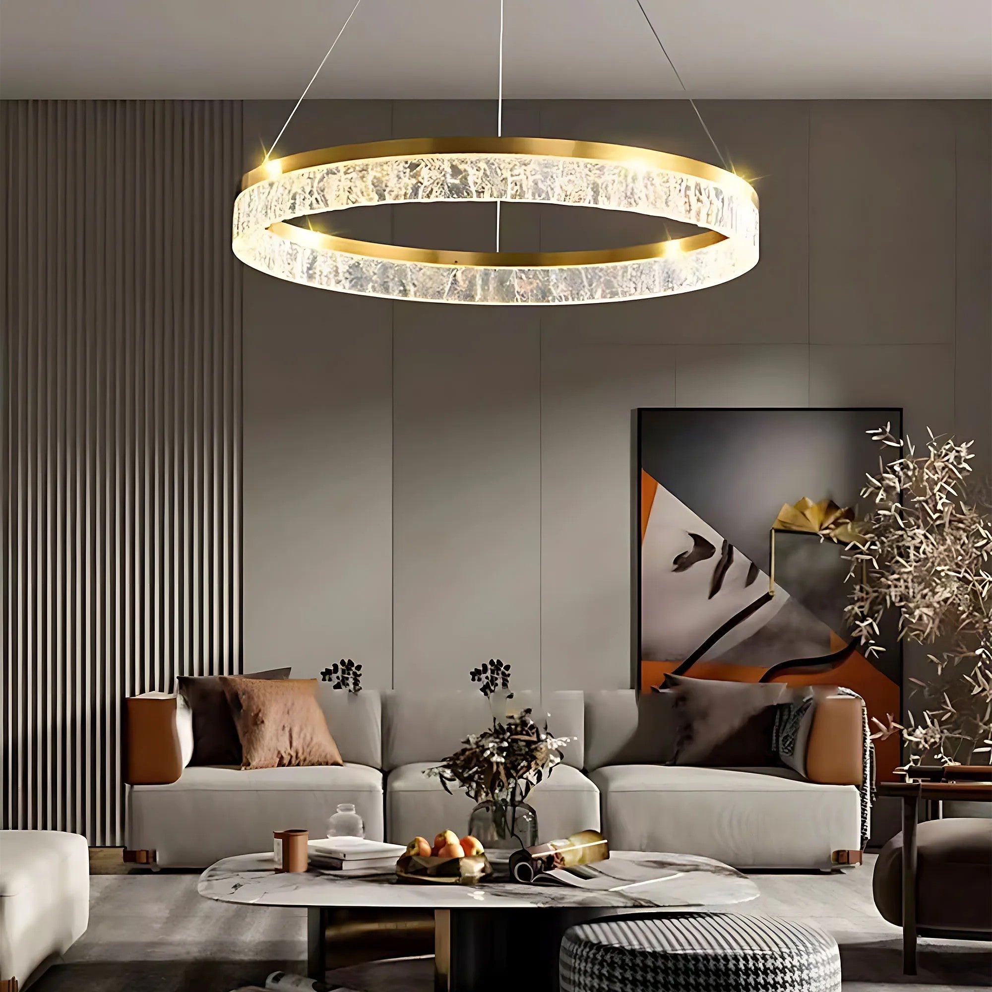 Lampa Wisząca LHJ046-CP 50 Cm ZŁOTA 4