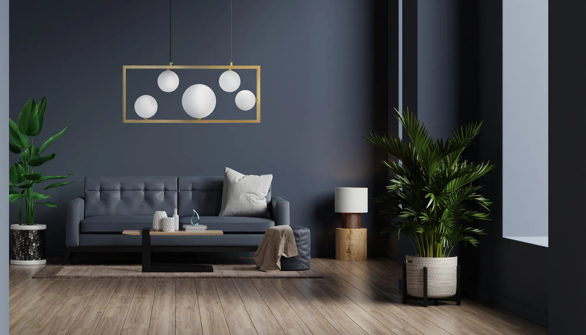 Lampa Wisząca APP1020-5CP Złota 4