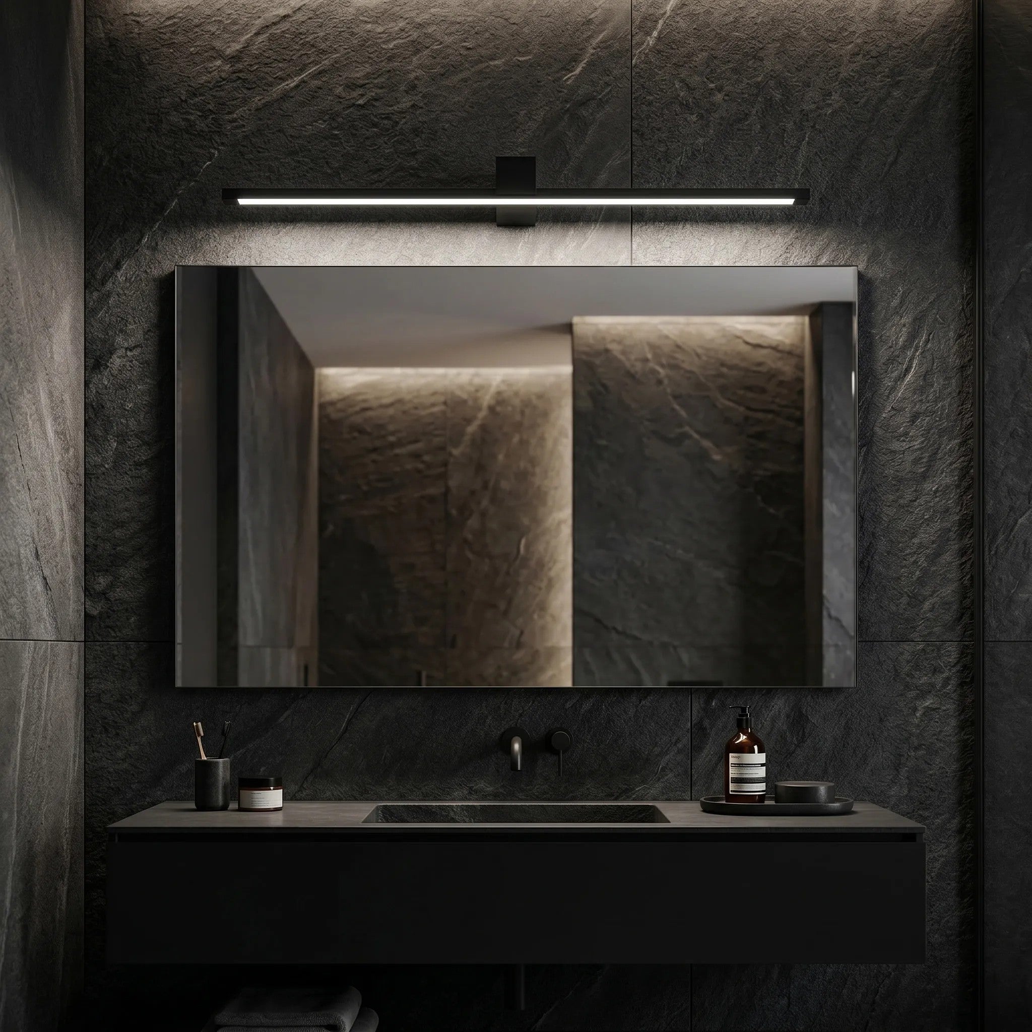 Kinkiet Łazienkowy LED SWE051-1W 80 Cm Black 4