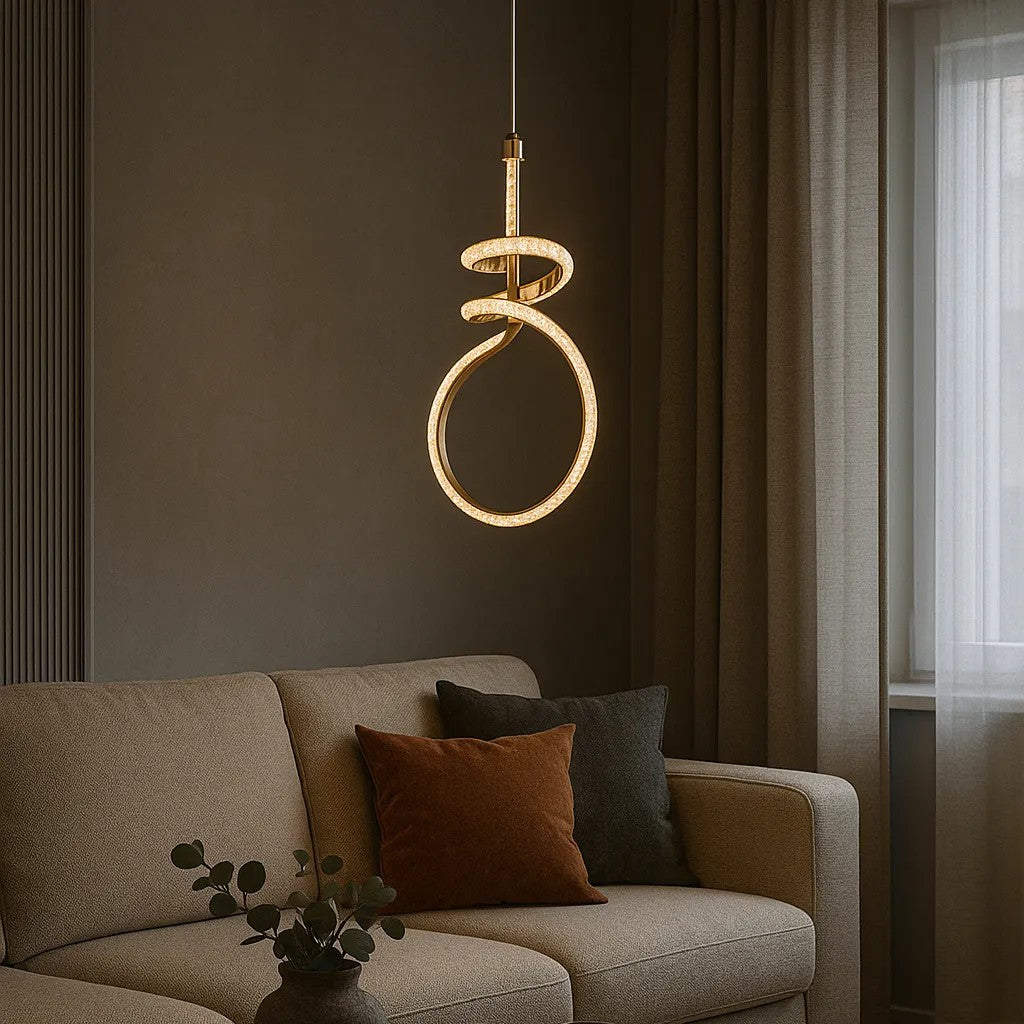 LAMPA WISZĄCA LED G071-CP ZŁOTA 4
