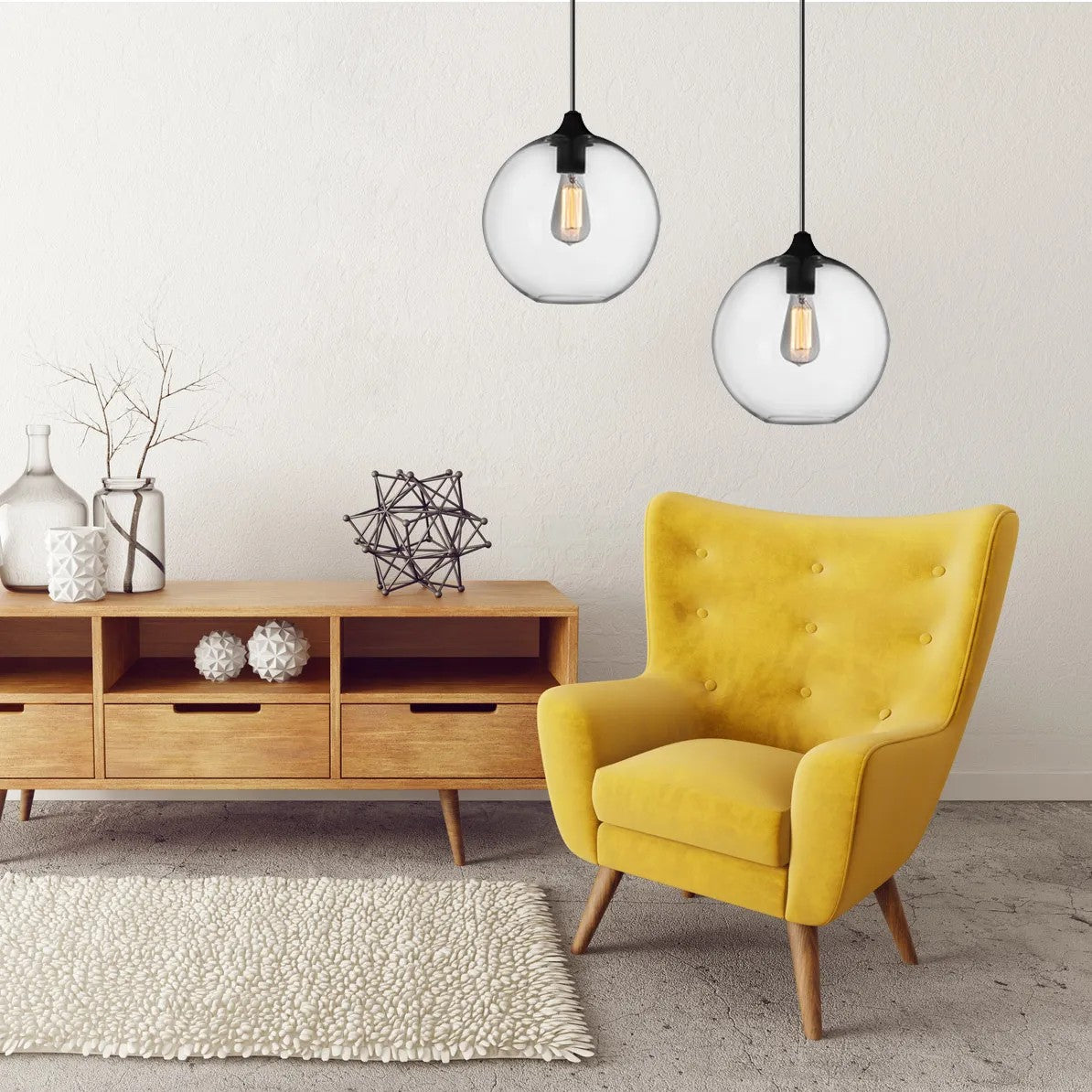 Lampa Sufitowa Wisząca Szklana APP311-1CP Loft 4