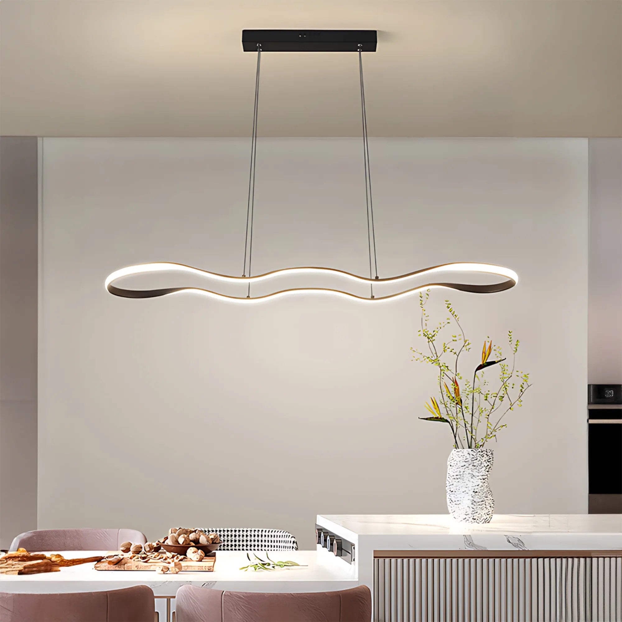 LAMPA SUFITOWA WISZĄCA LED LHJ026-CP CZARNA 4