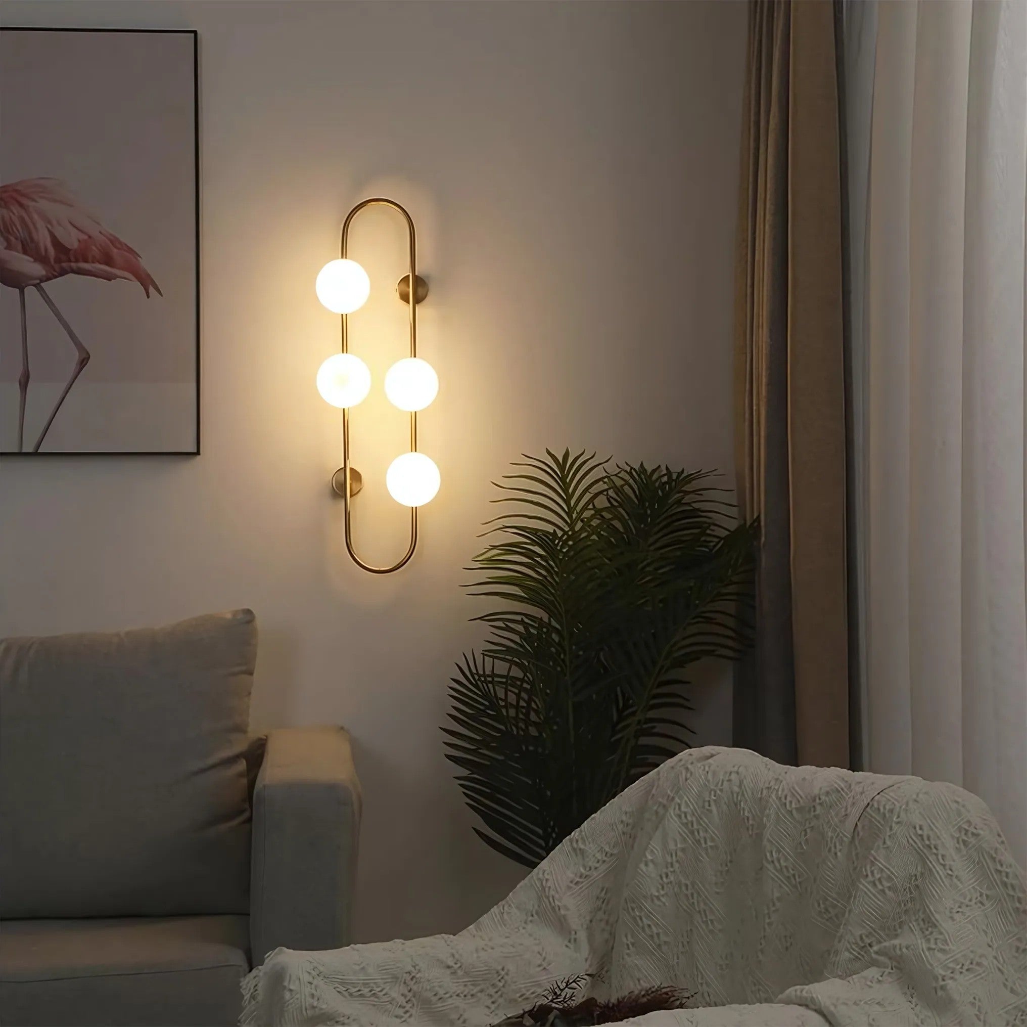 LAMPA ŚCIENNA KINKIET APP1144-4W Złota 4