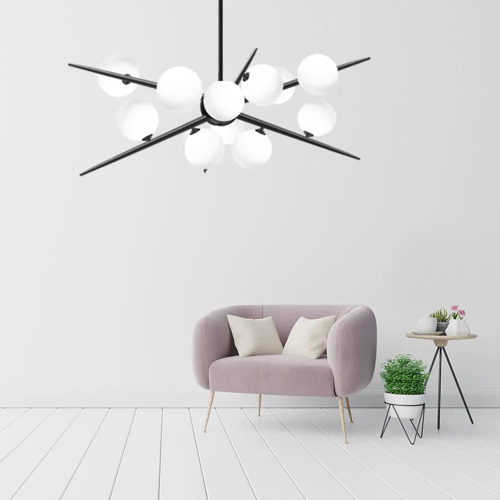 Lampa Wisząca APP999-12CP Czarna 4