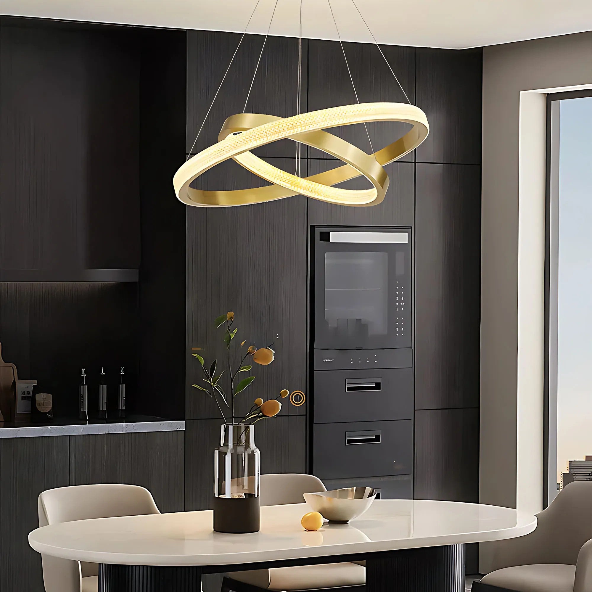 LAMPA SUFITOWA WISZĄCA LED APP1772-CP Złoto Szczotkowane 4