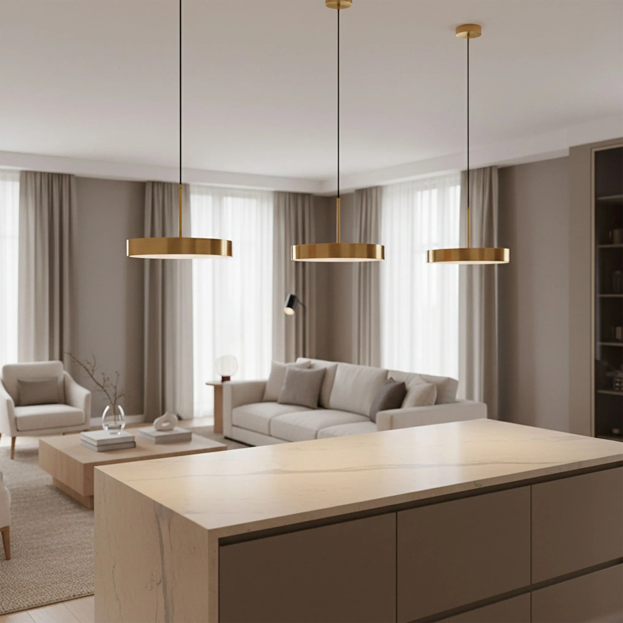 LAMPA SUFITOWA WISZĄCA LED APP1687-1CP 30CM ZŁOTA SZCZOTKOWANA 4