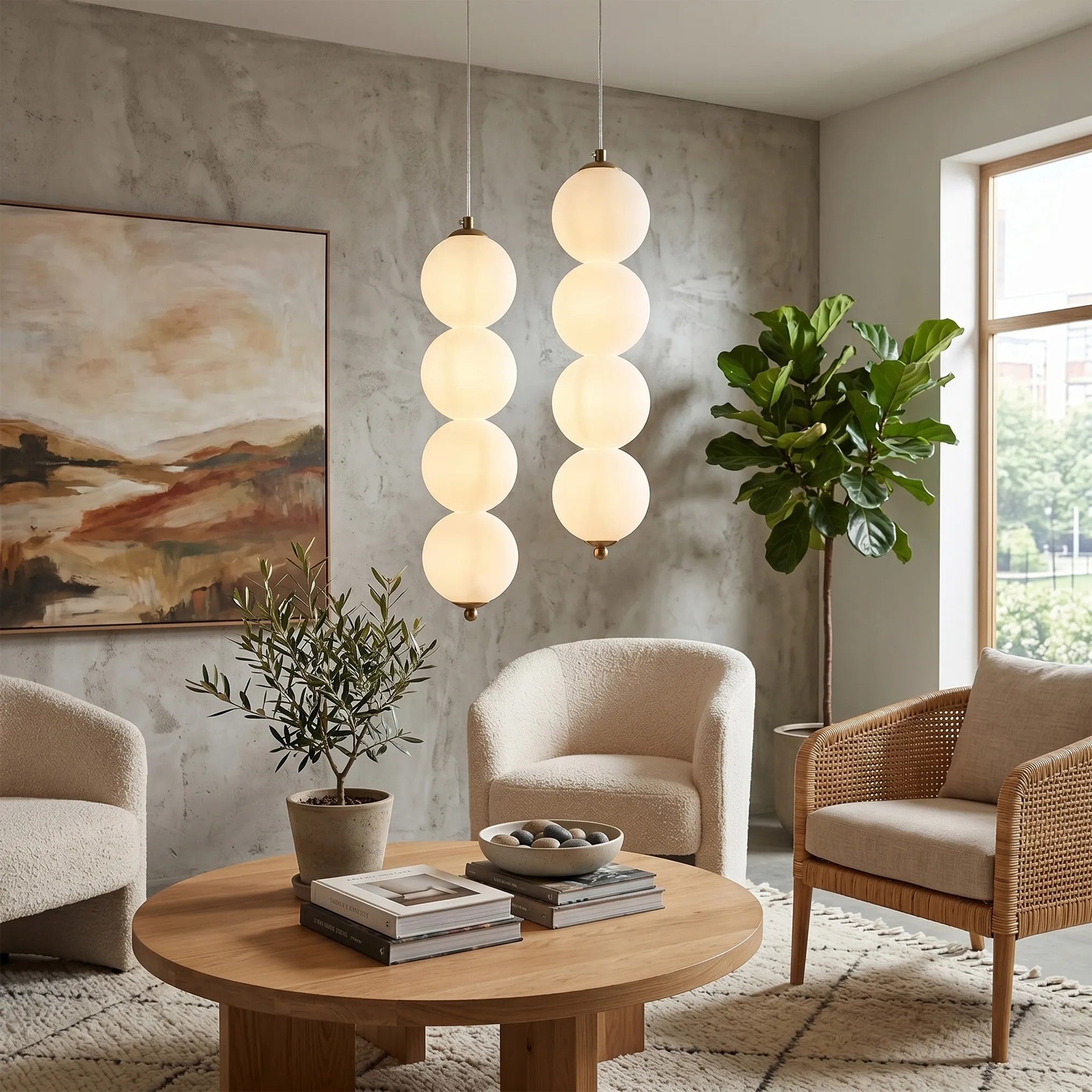 Lampa Sufitowa Wisząca LED LHJ118-4CP Złota Szczotkowana 4