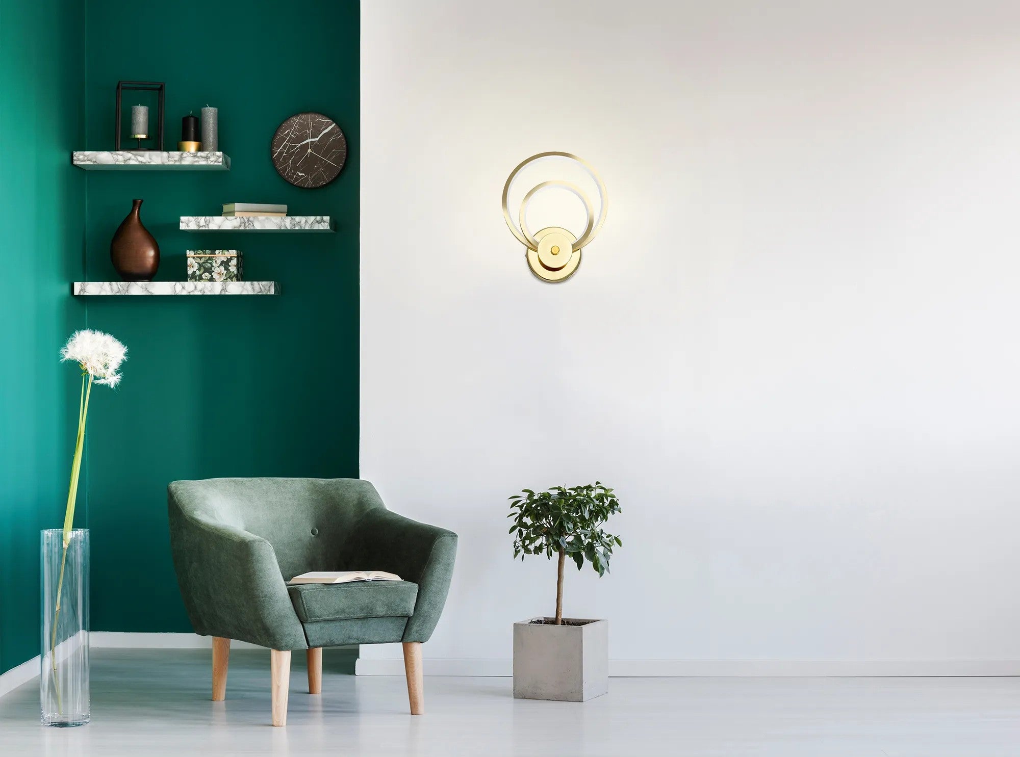 LAMPA ŚCIENNA KINKIET LED APP1043-W Złota 4