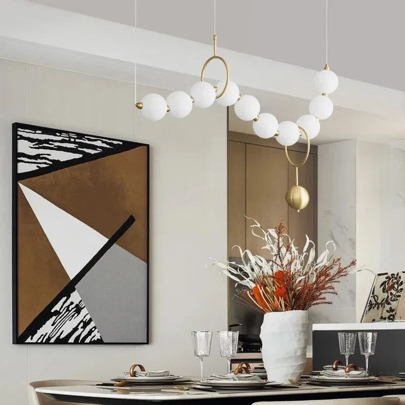 LAMPA SUFITOWA WISZĄCA LED APP1444-10CP Złota 4