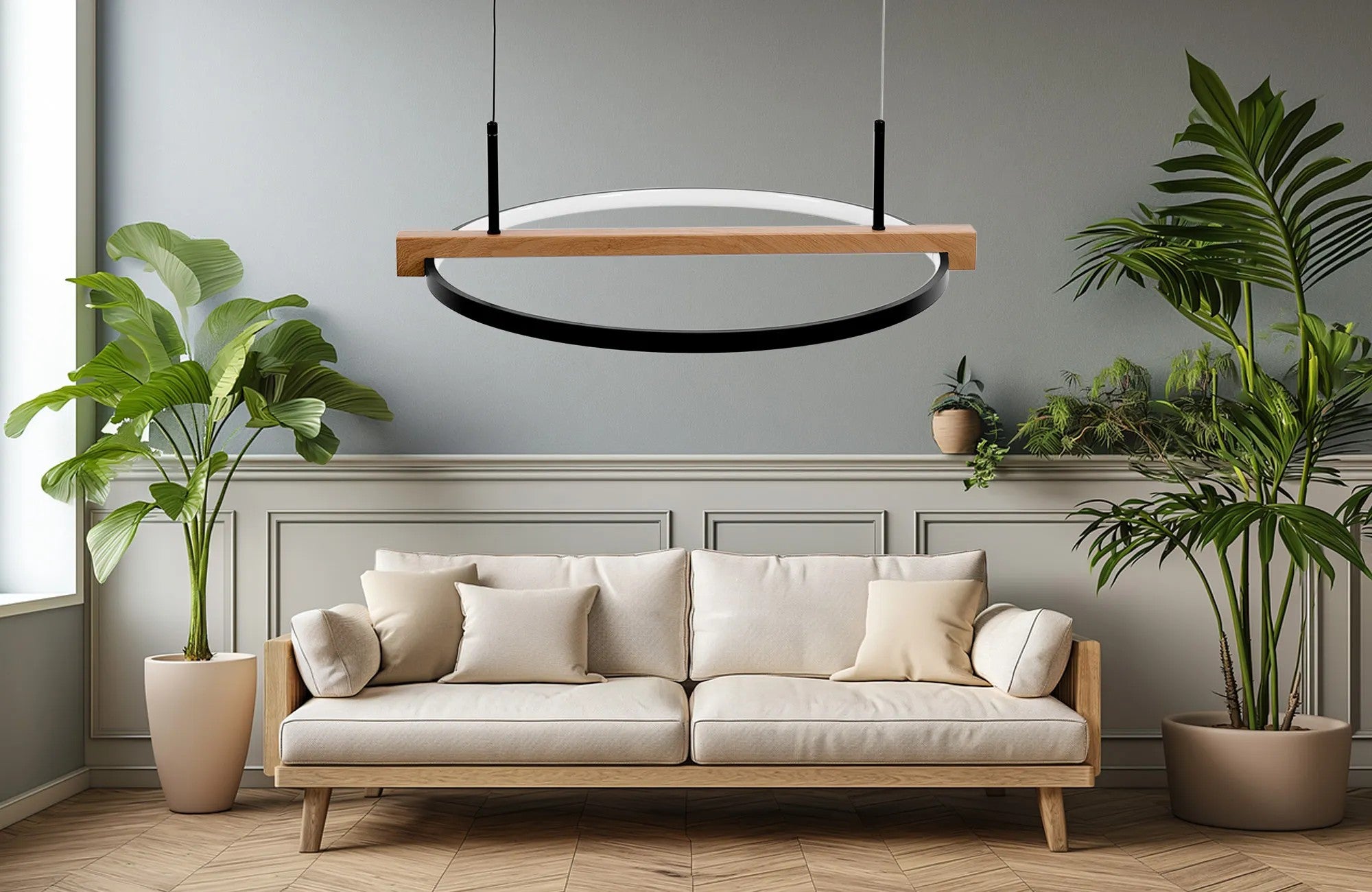 LAMPA LED WISZĄCA DREWNO APP1530-CP 4