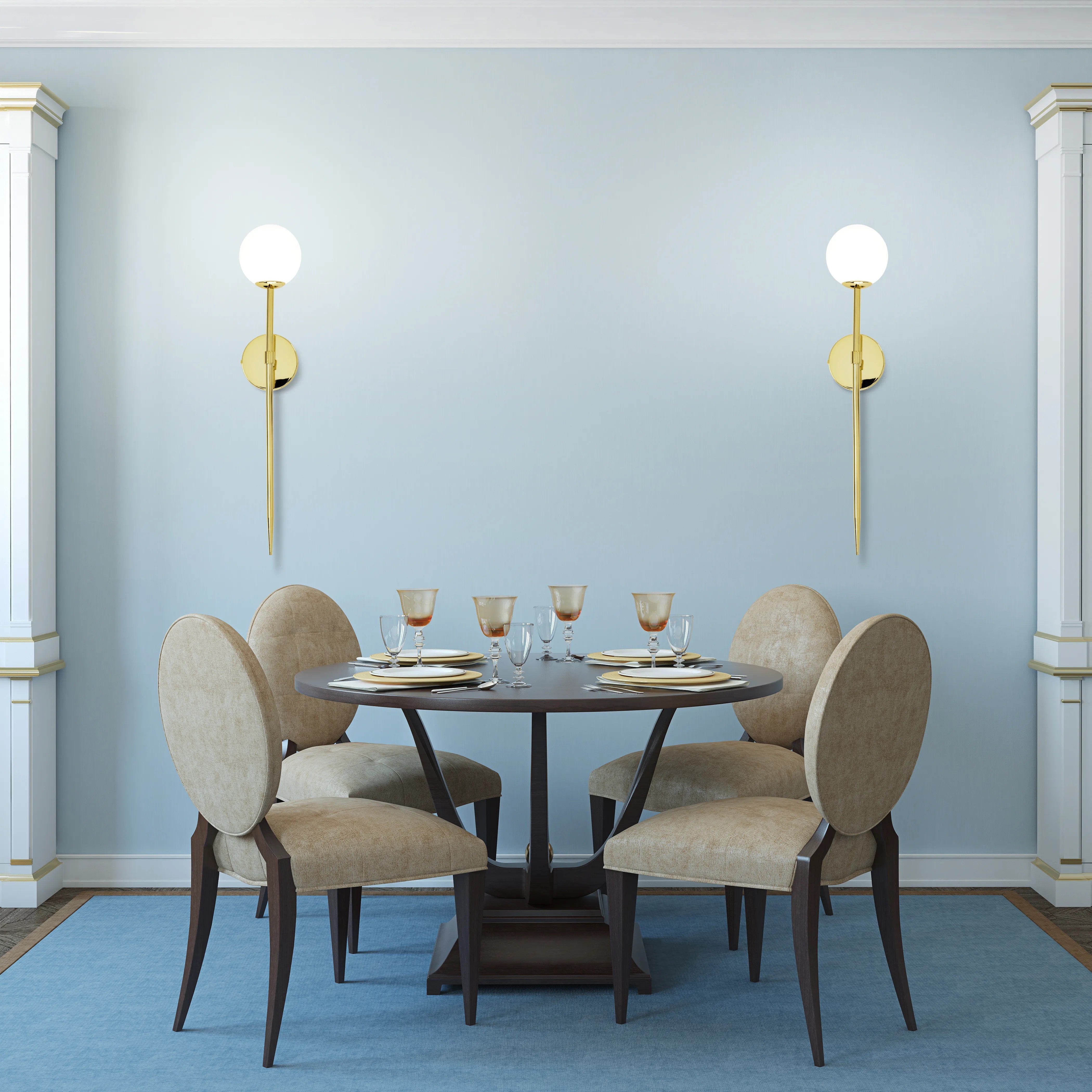LAMPA KINKIET NOWOCZESNY 90cm APP582-1W Złota 4