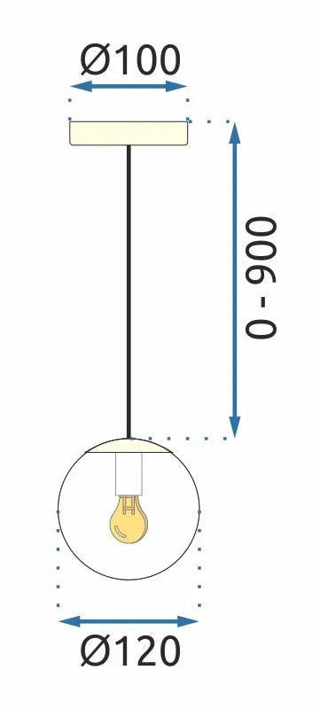 Lampa Wisząca APP1249-1C Złota 4