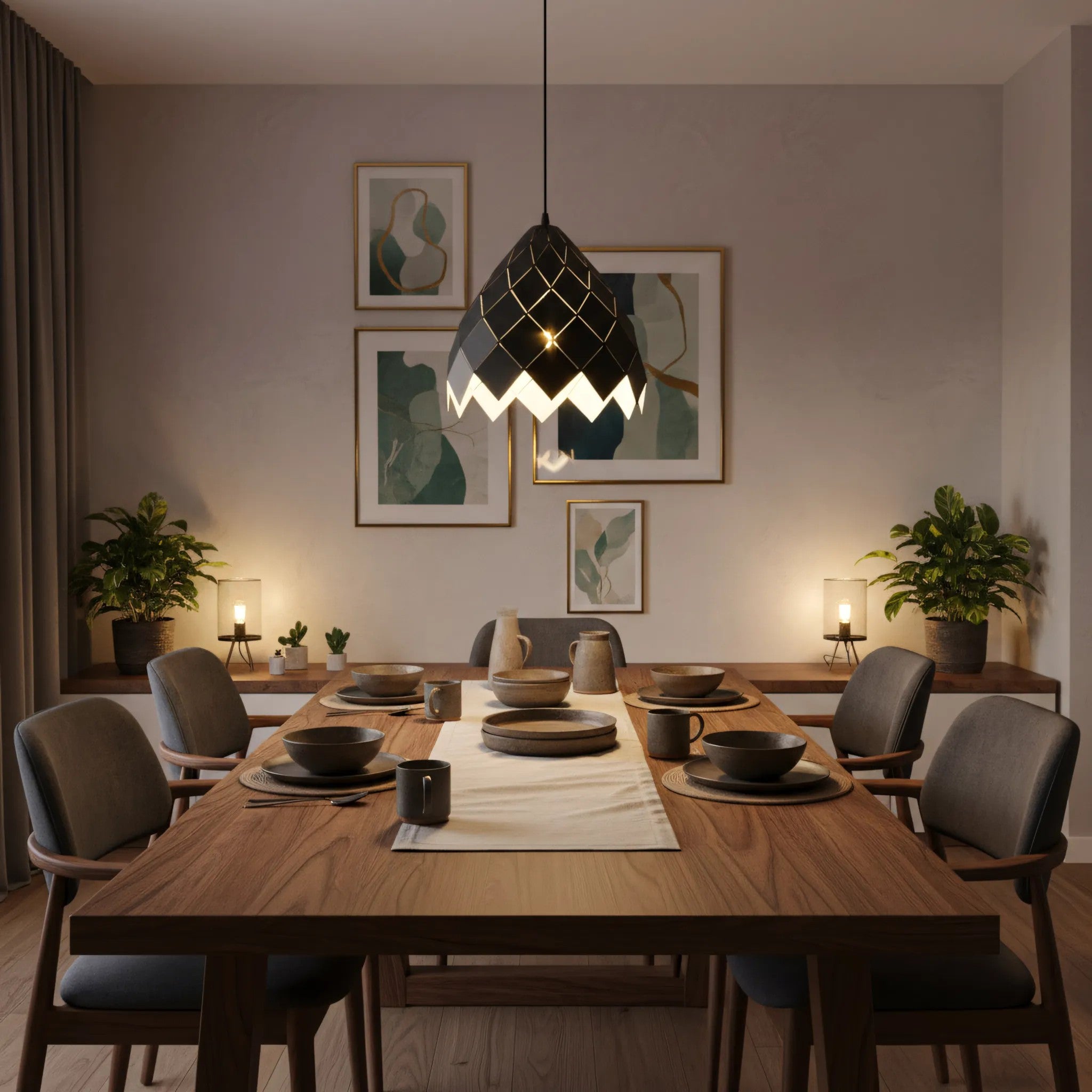 Lampa Sufitowa Wisząca Metalowa APP338-1CP Czarna 4