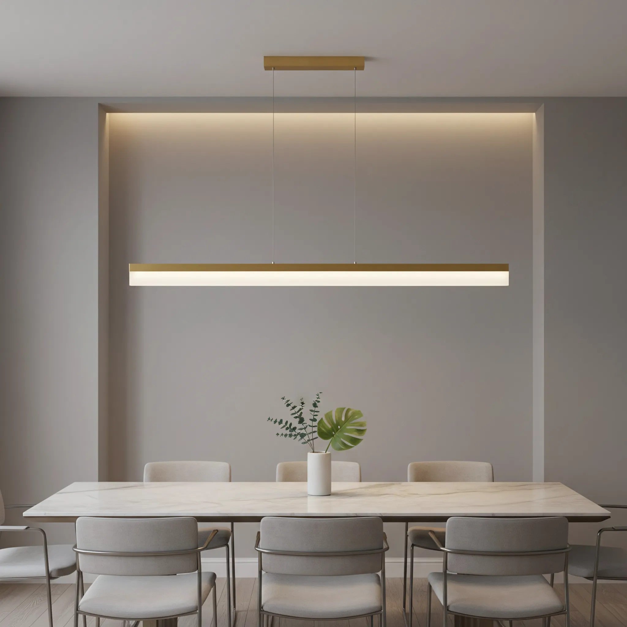 Lampa Wisząca LED APP1694-CP 120 Cm Złota Szczotkowana 4