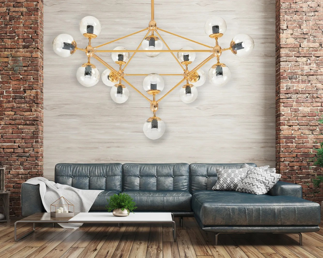 Lampa Wisząca Sufitowa Złota APP267-15C 4