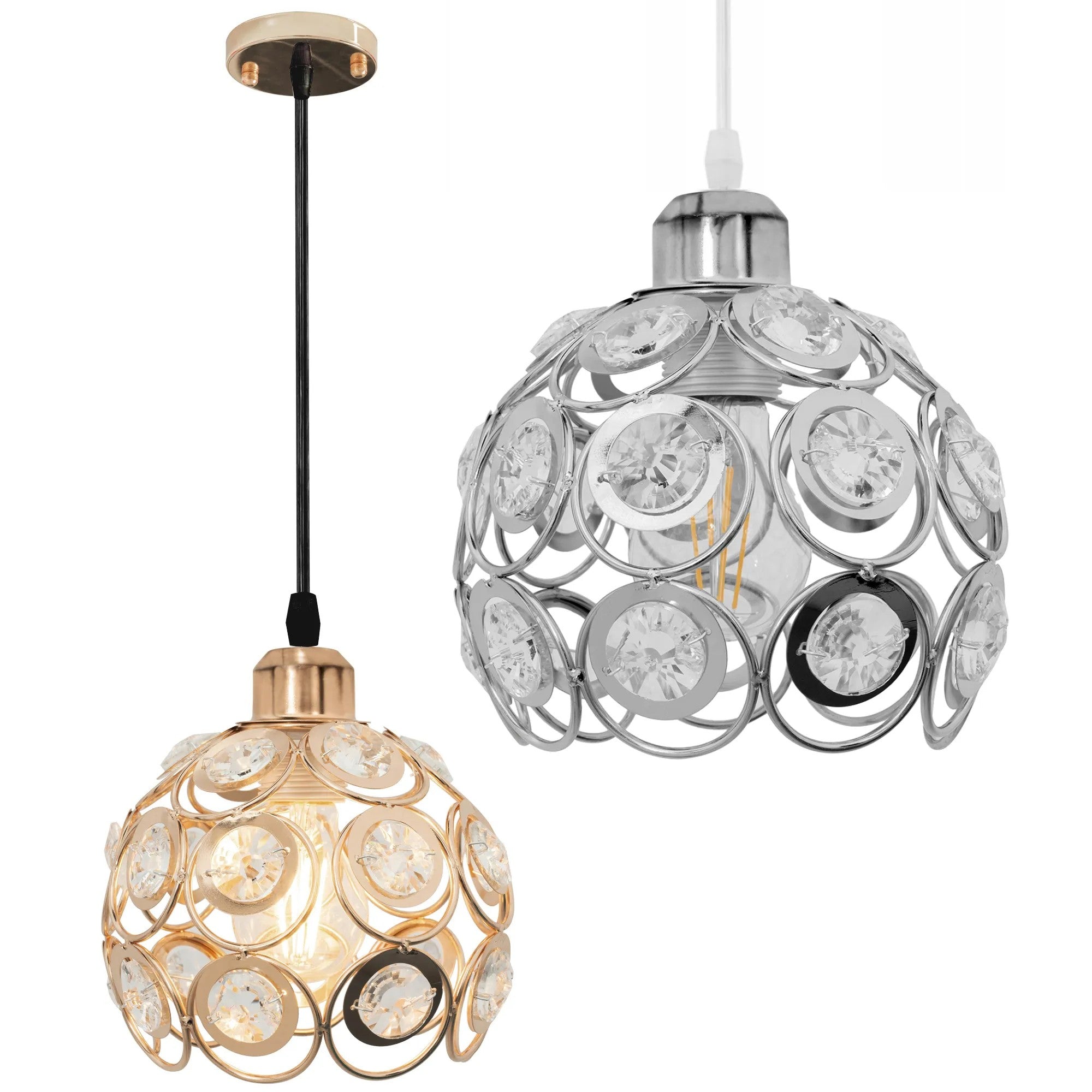 LAMPA WISZĄCA SUFITOWA KRYSZTAŁOWAA APP208-1C Złota 4