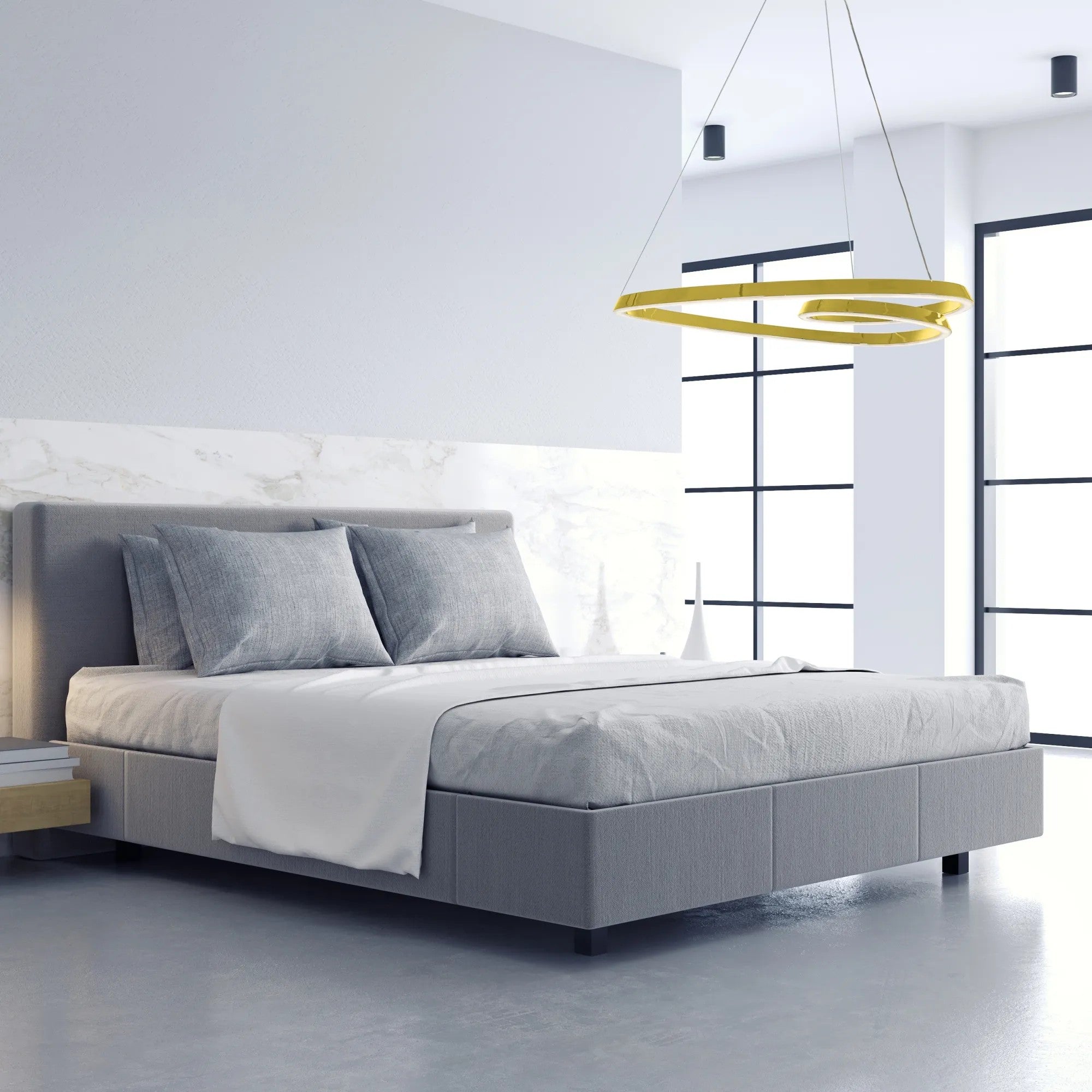 Lampa Sufitowa Wisząca Loop LED APP797-cp Złota + Pilot 4