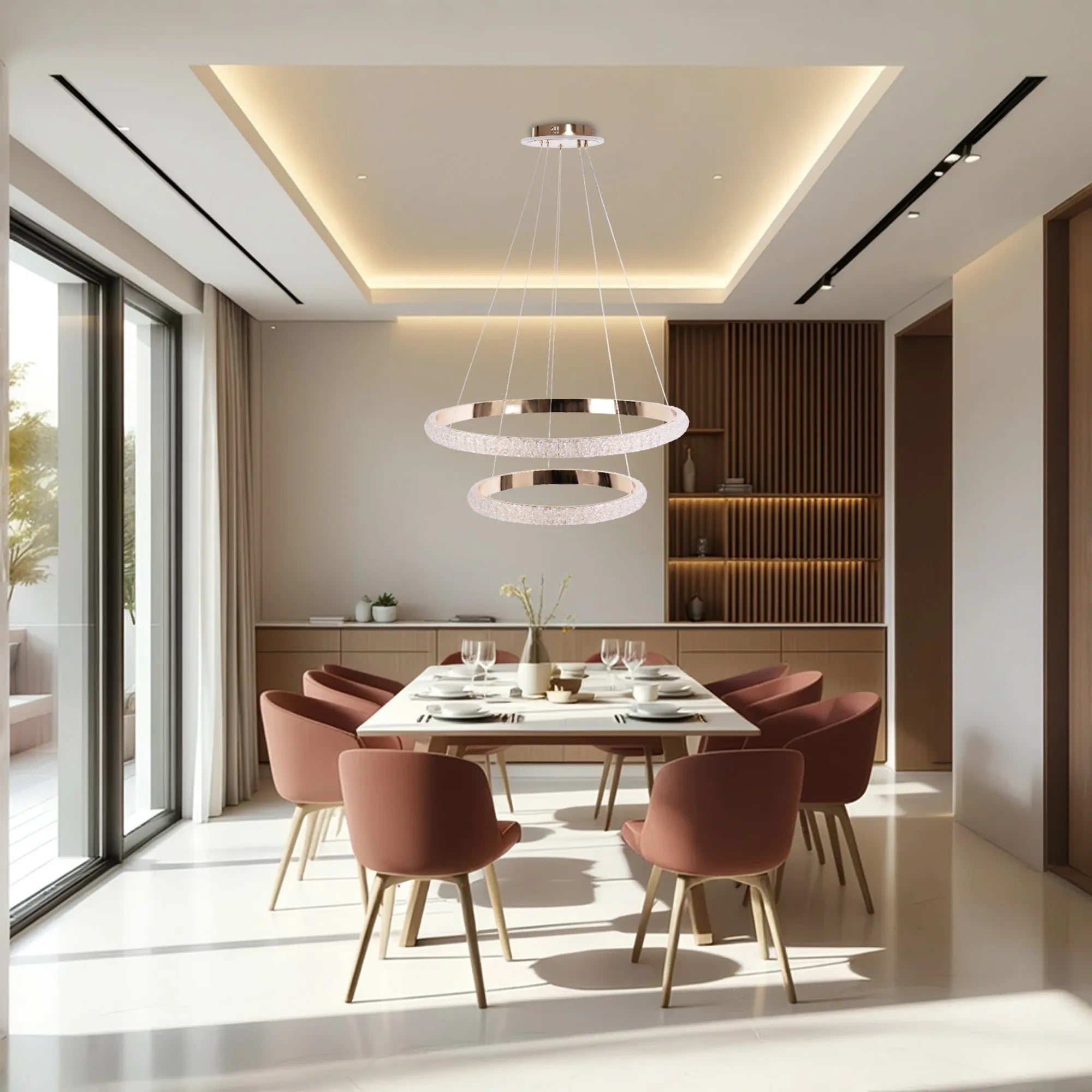 LAMPA WISZĄCA LED G045-2CP GOLD 4