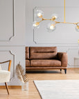 Lampa Wisząca Szklane Kule 7 Ramion APP507-7C Złota 4