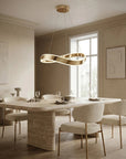 LAMPA SUFITOWA WISZĄCA SWE066-CP 60cm ZŁOTA 4
