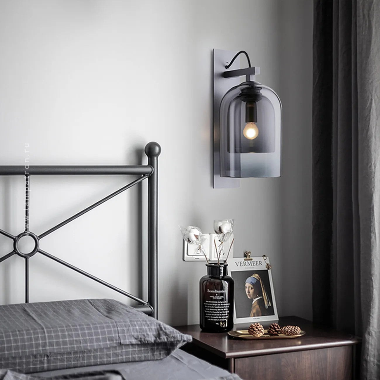 LAMPA ŚCIENNA KINKIET APP1207-1W Czarny 4