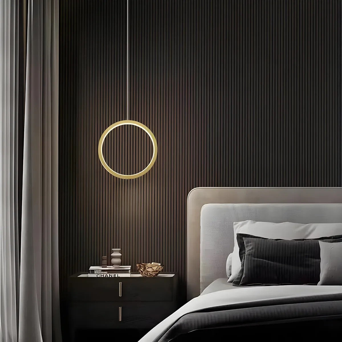 LAMPA WISZĄCA LED G112-CP Złota 4