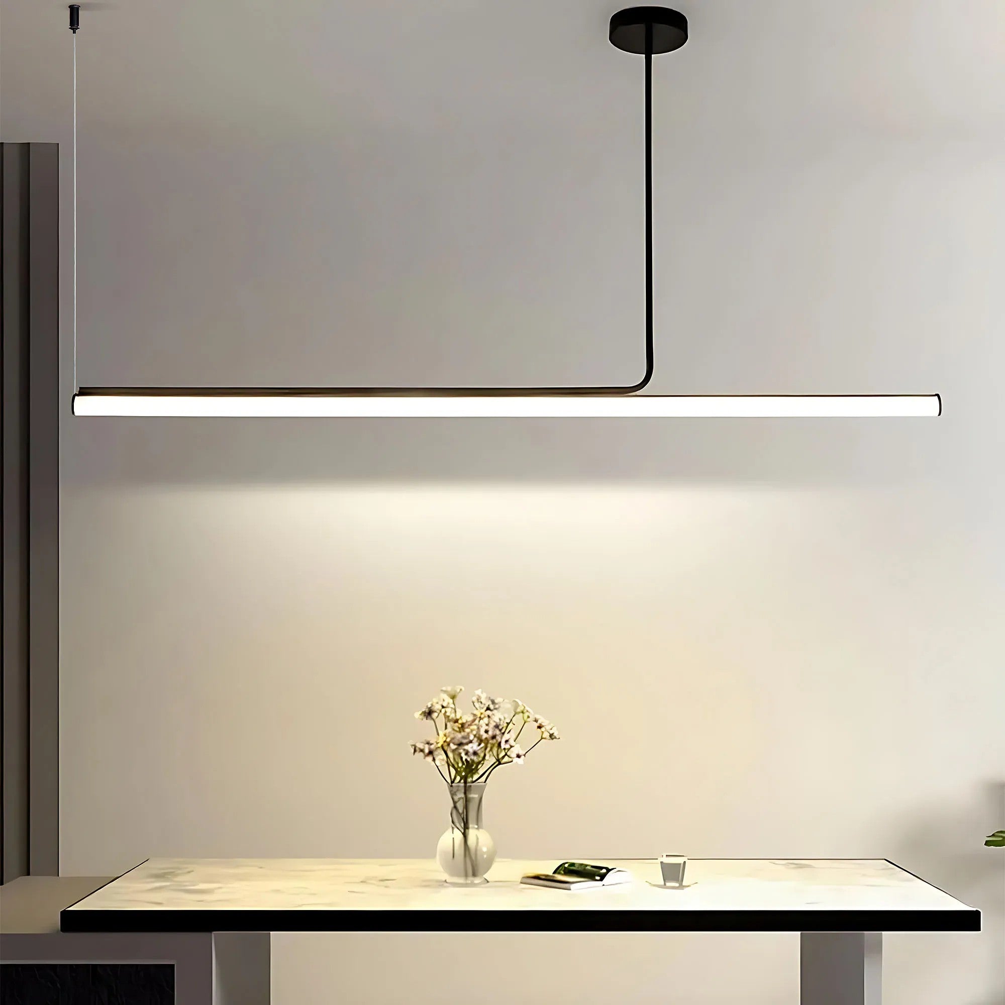 LAMPA SUFITOWA WISZĄCA LED APP1660-CP Black 140cm 4