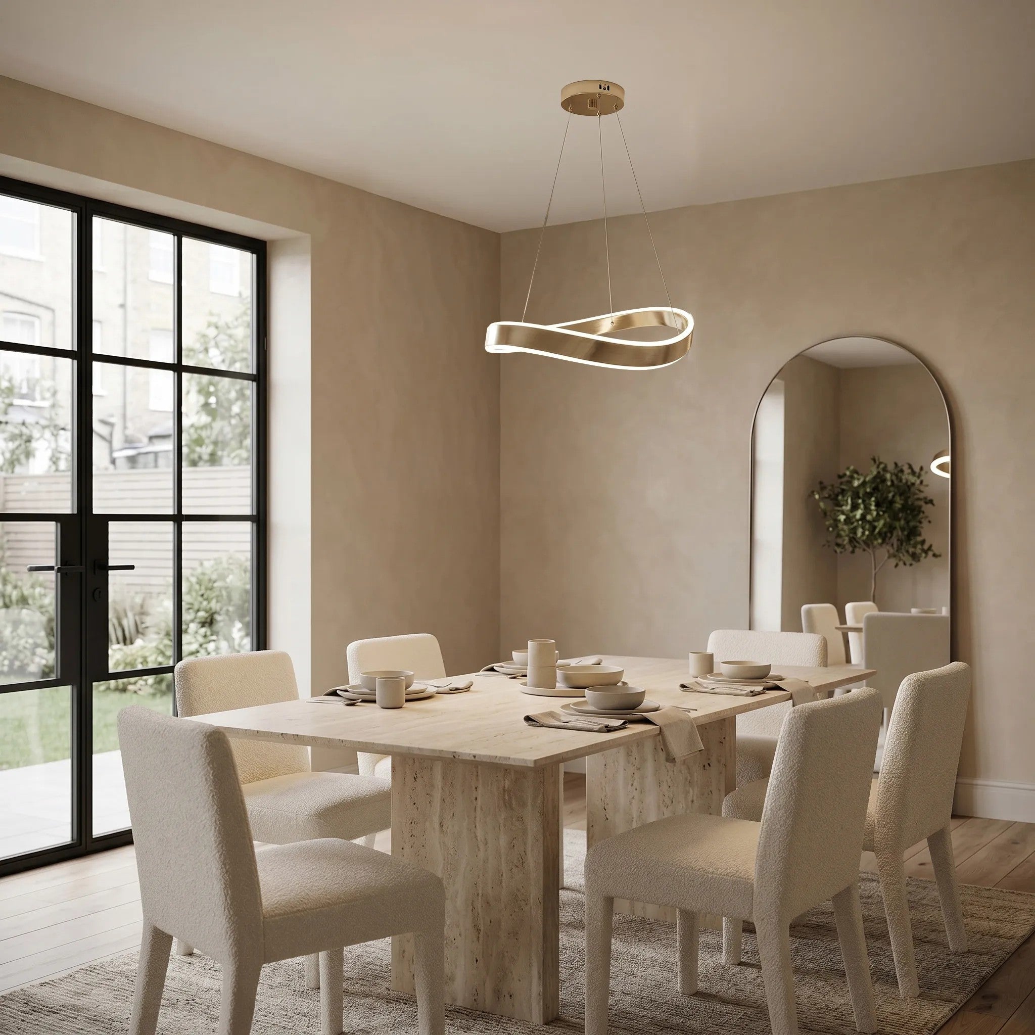 LAMPA SUFITOWA WISZĄCA SWE064-CP 40cm ZŁOTA 4