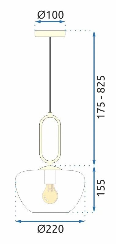 Lampa Wisząca LOFT APP1074-1CP 4