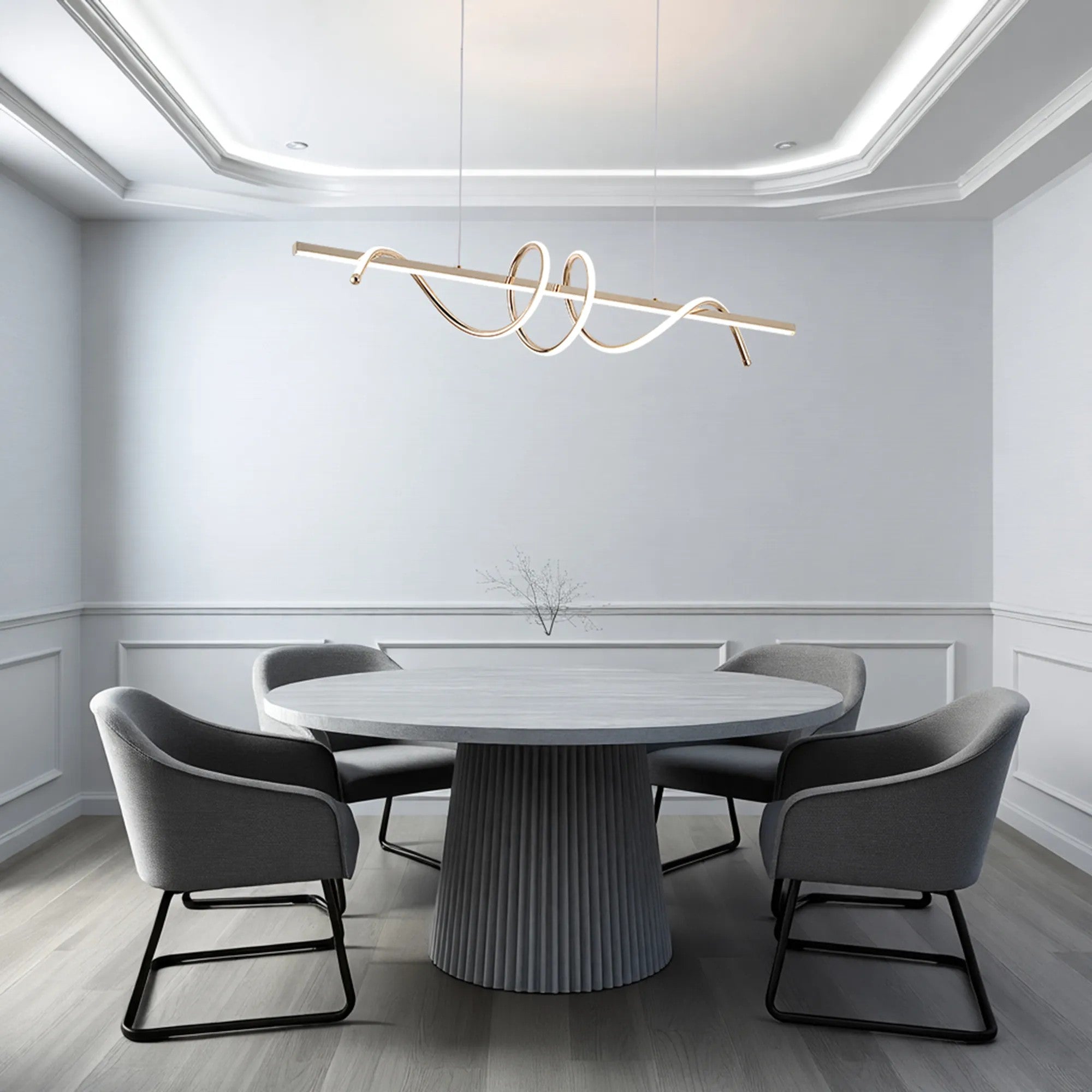 LAMPA WISZĄCA LED G065-CP Złota 4