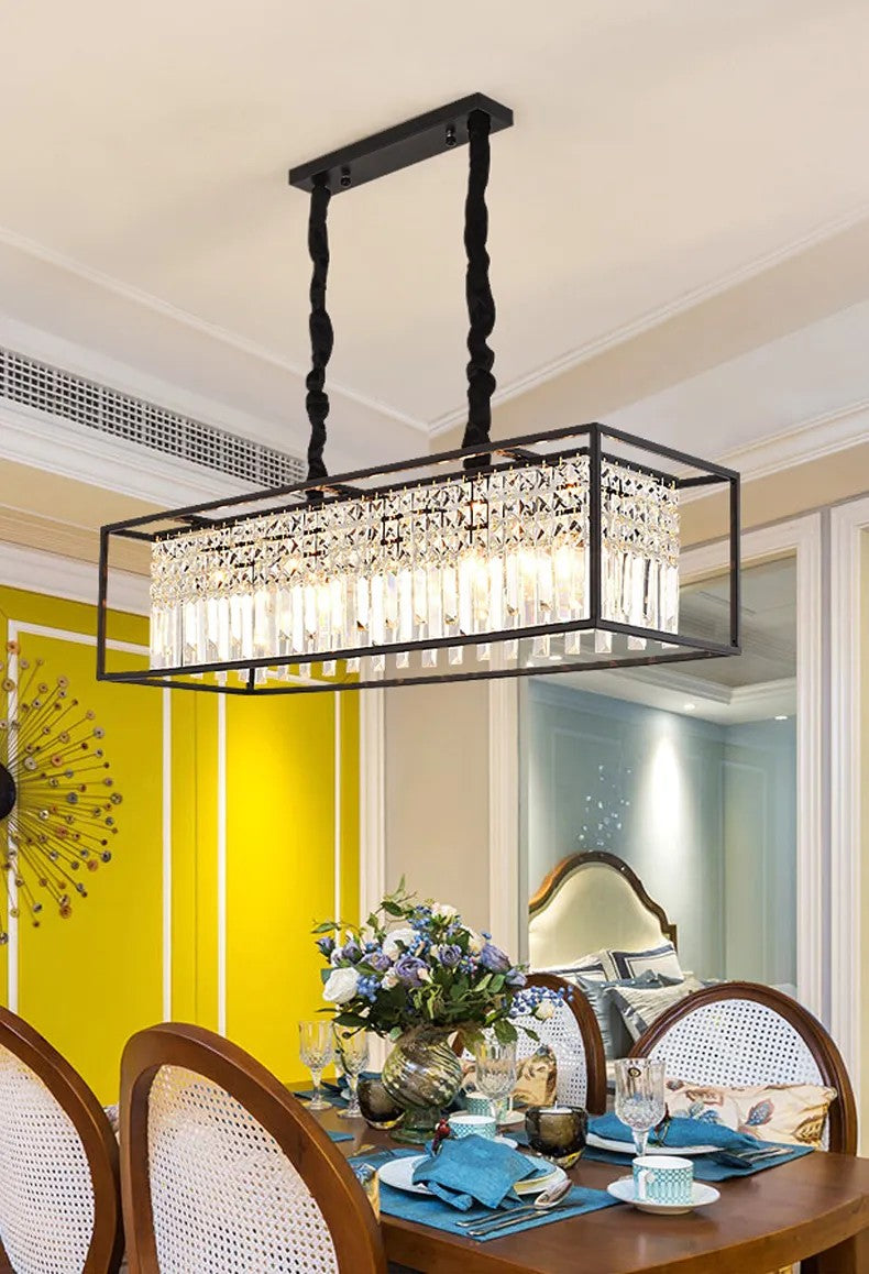 LAMPA KRYSZTAŁOWA WISZĄCA APP1112-4CP CZARNA 4