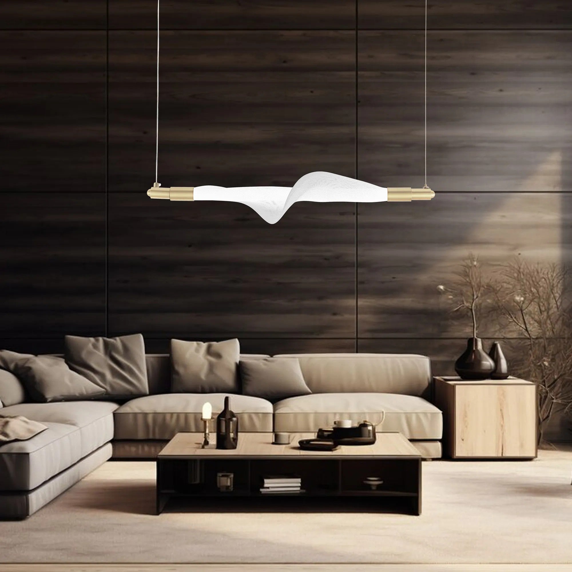 LAMPA WISZĄCA LED G011-CP BIAŁY/ZŁOTY 4