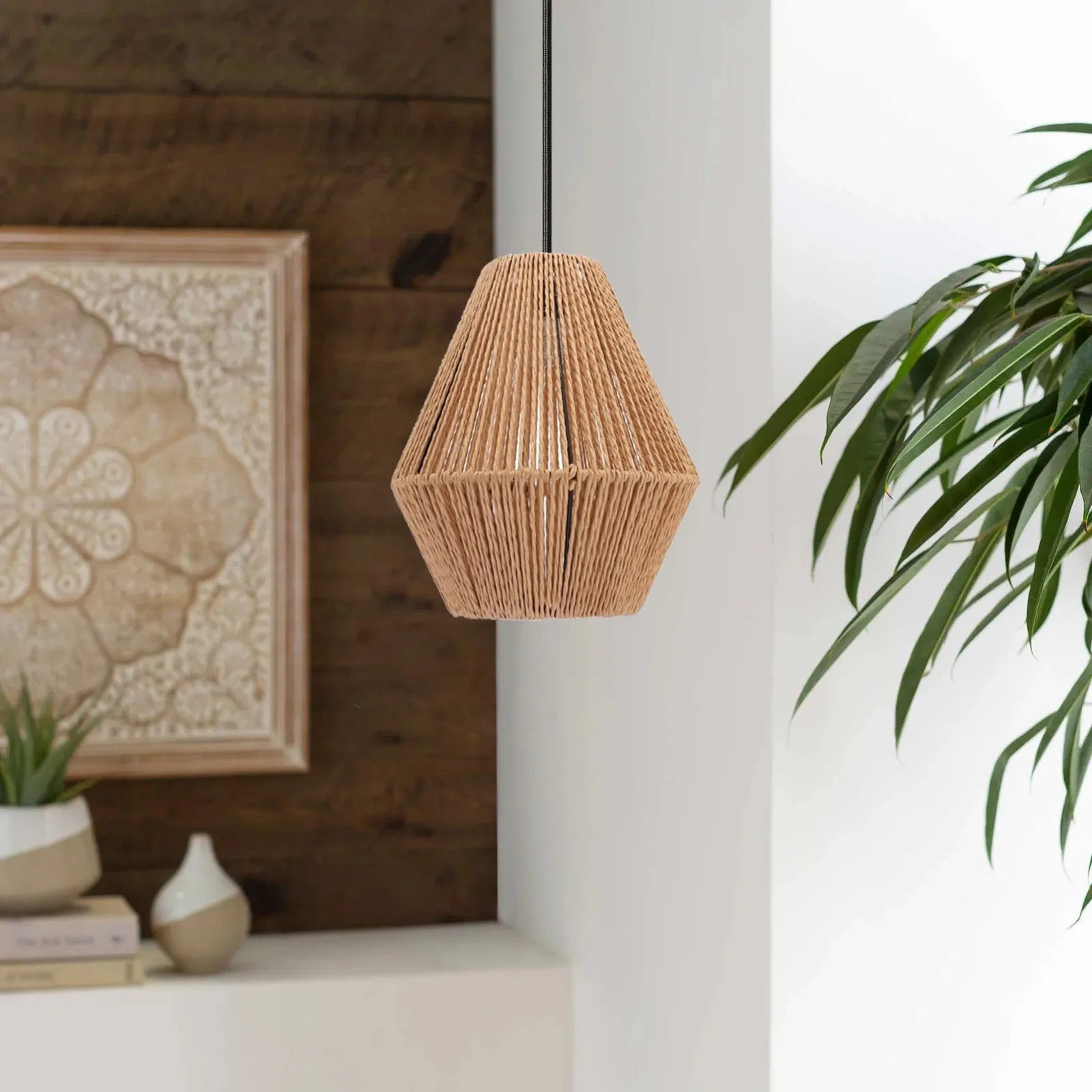 Lampa Wisząca Boho APP1150-1W WOOD 4