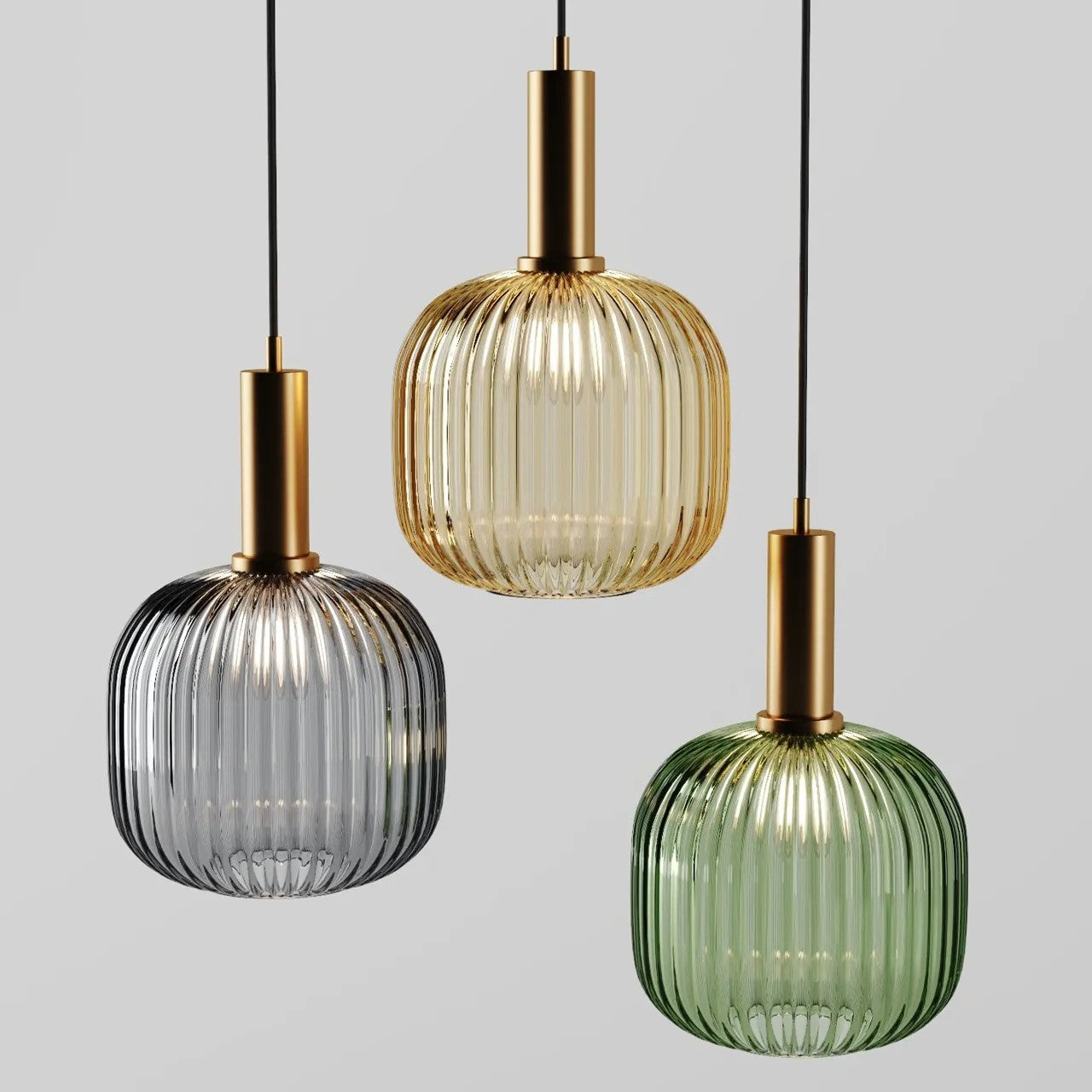 Lampa Sufitowa Wisząca Szklana APP462-1CP Zielona 4