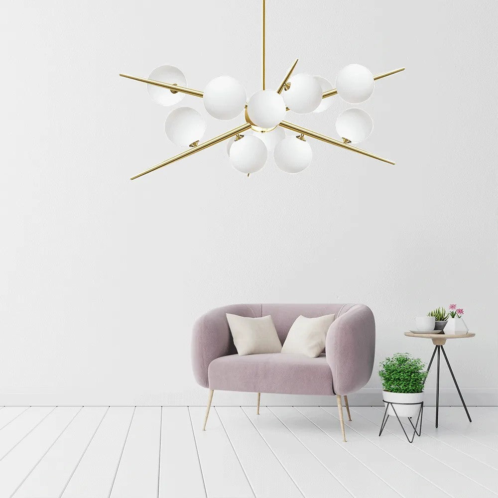 Lampa Wisząca APP998-12CP Złota 4