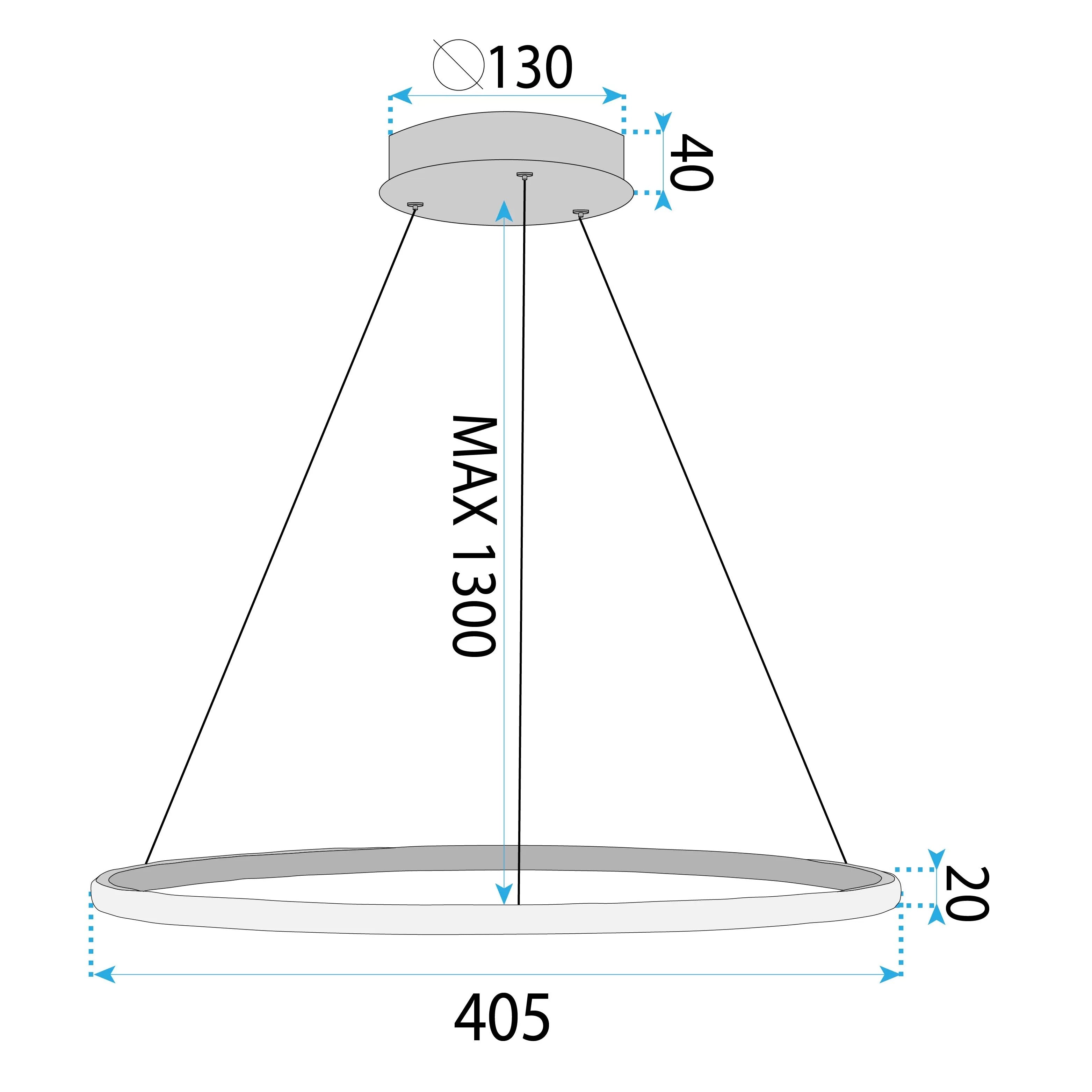 Lampa Wisząca LHJ004-CP 40 Cm BRUSH GOLD 4