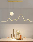 Lampa WISZĄCA LED LHJ034-CP 120 Cm ZŁOTA SZCZOTKOWANA 4