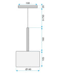 Lampa Sufitowa Wisząca Szklany Klosz APP1701-1CP GREY A 4