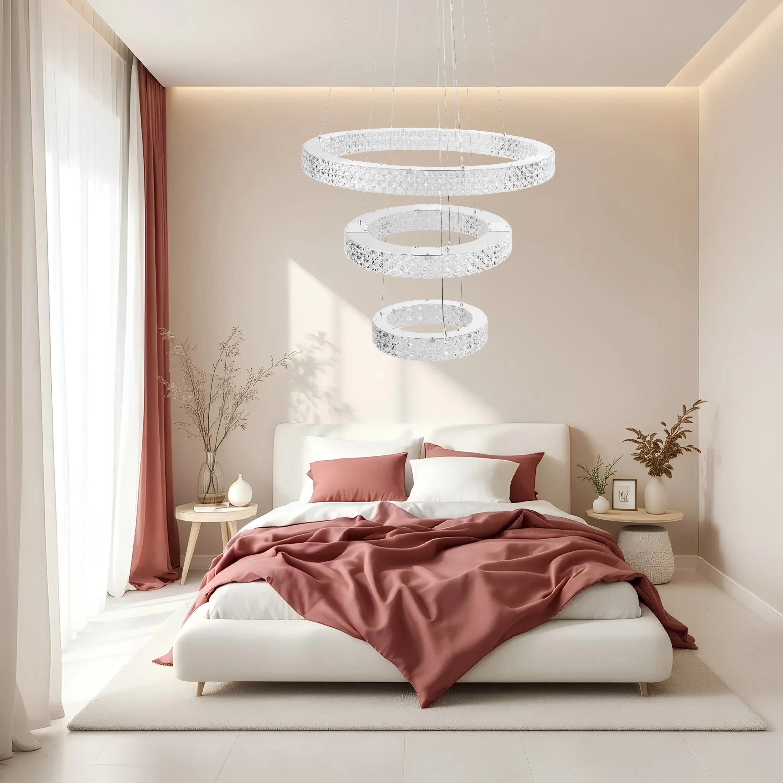LAMPA WISZĄCA LED KRYSZTAŁOWA MS008-CP Chrom 4