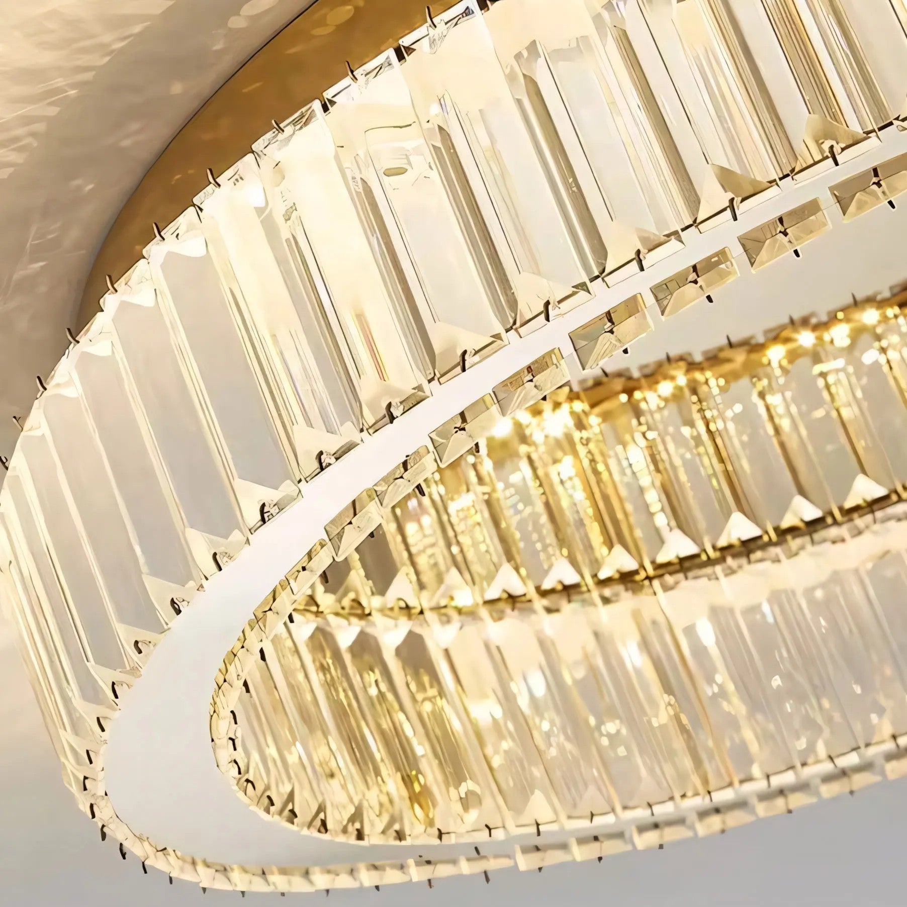 LAMPA KRYSZTAŁOWA PLAFON APP1719-C 40 Cm Złota 4