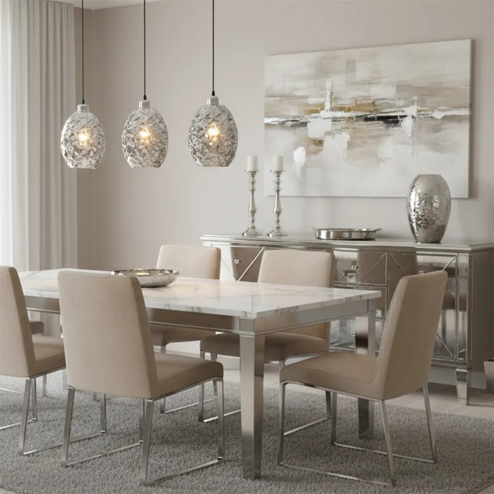 Lampa Wisząca Szklana APP564-1CP CHROM 4