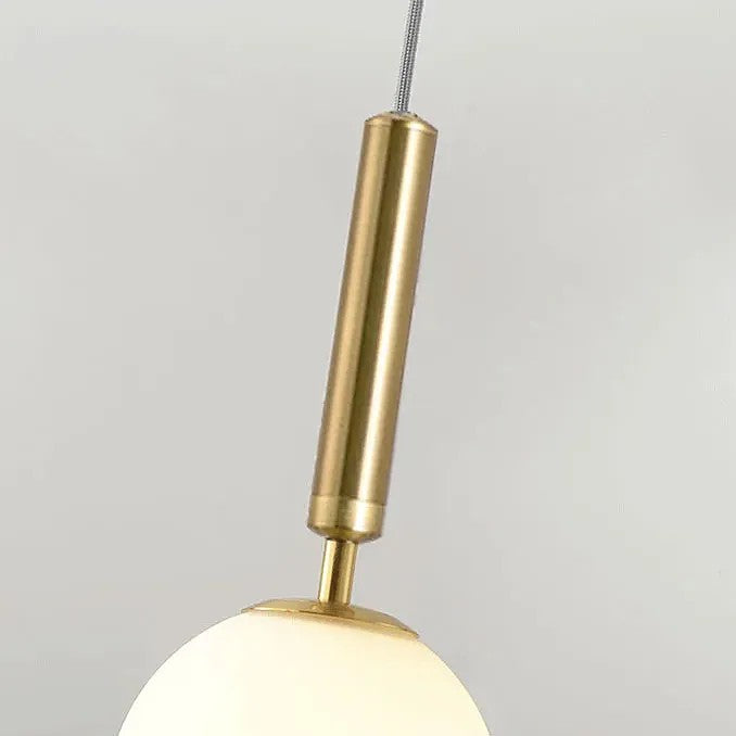 LAMPA WISZĄCA SZKLANA KULA G108-1W ZŁOTA E27 4