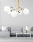LAMPA WISZĄCA SUFITOWA ZŁOTA APP1577-6C 4