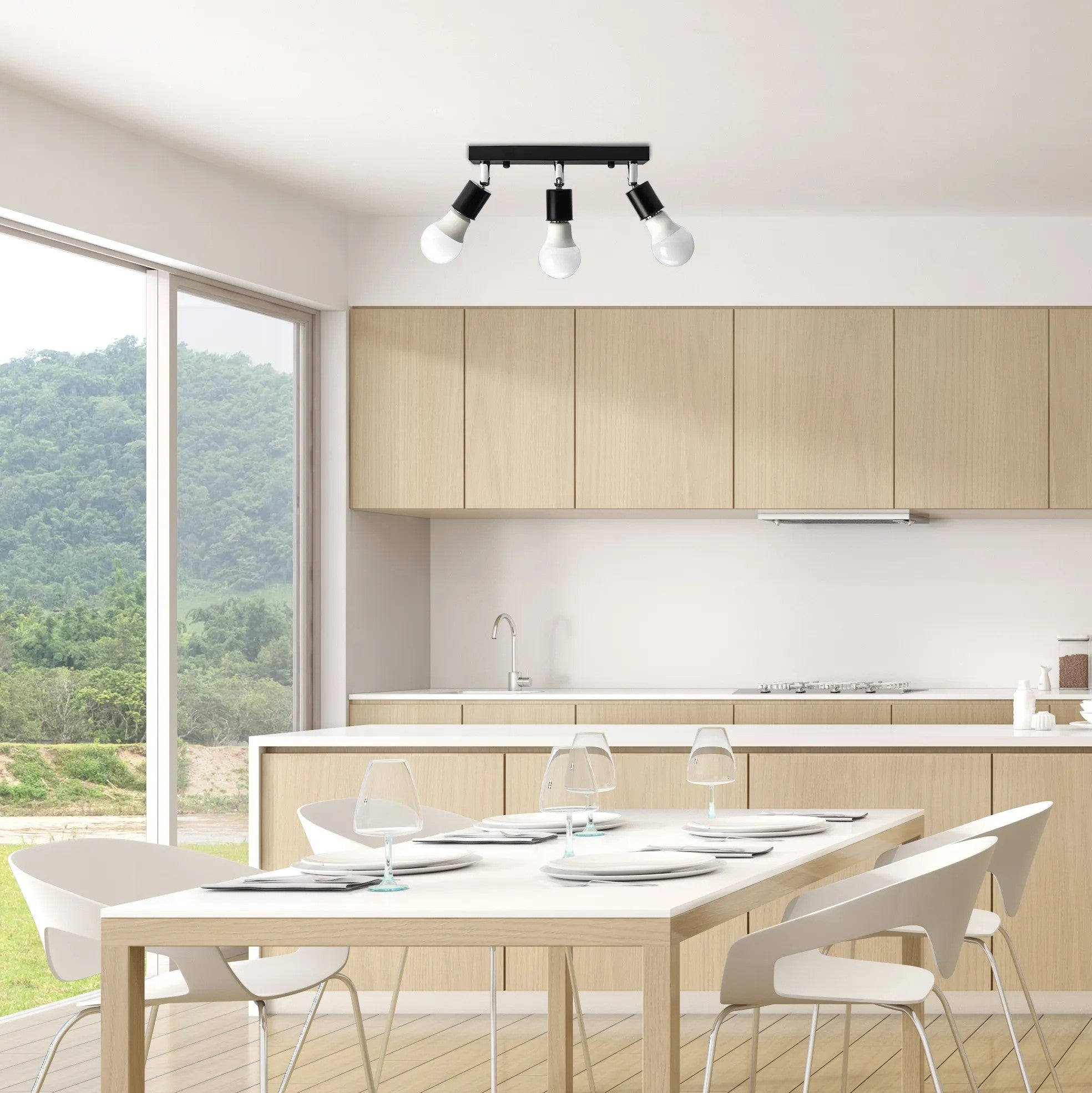 Lampa Sufitowa Reflektor Plafon APP699-3C Czarna 4