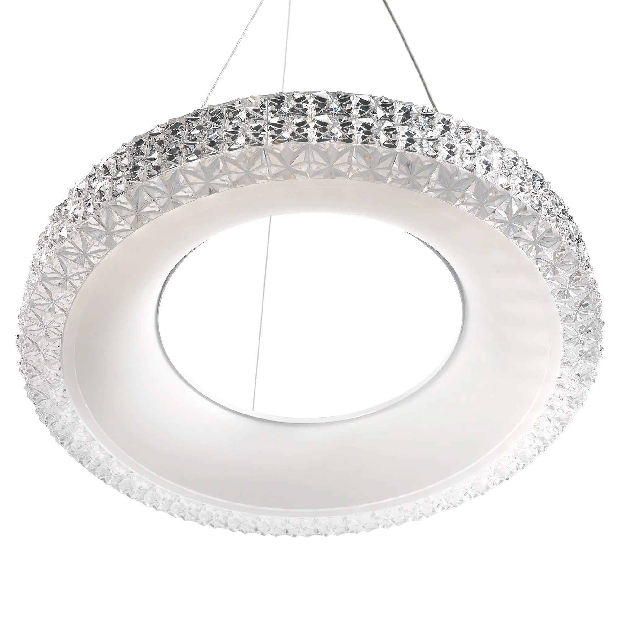 LAMPA WISZĄCA LED MS001-CP Różowe Złoto 40cm 4