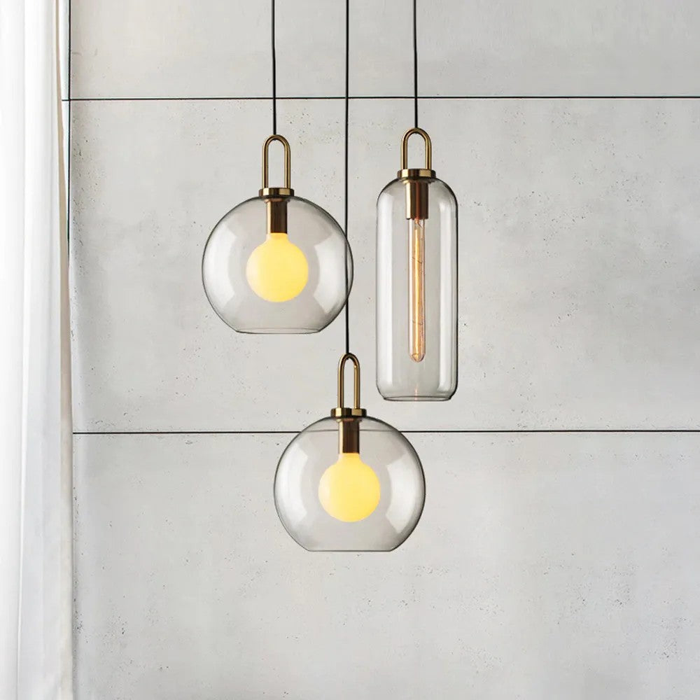 Lampa Sufitowa Wisząca Szklana Kula 20cm APP629-1CP 4