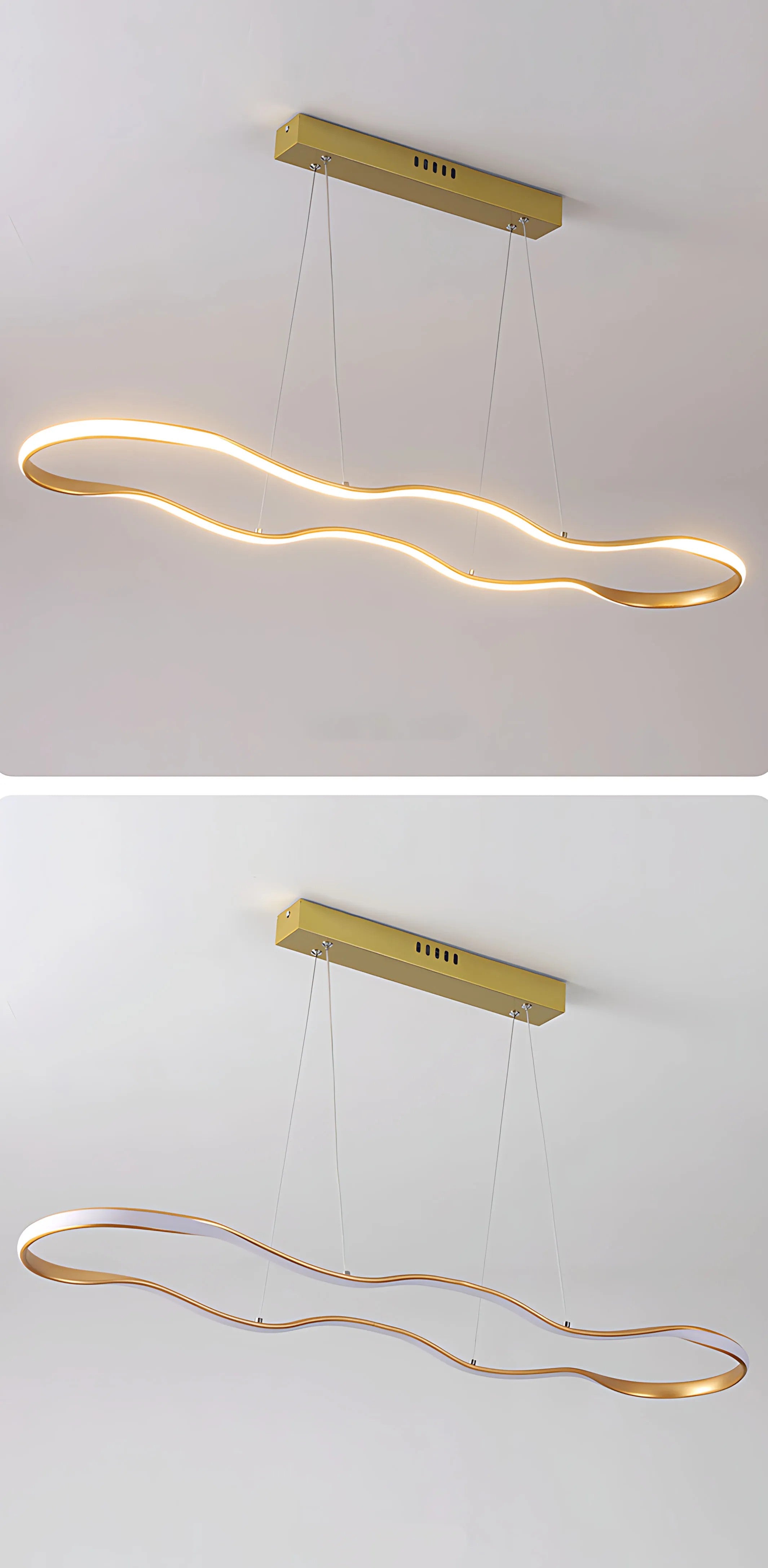 LAMPA SUFITOWA WISZĄCA LED LHJ027-CP 100cm Złota 4
