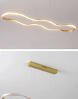 LAMPA SUFITOWA WISZĄCA LED LHJ027-CP 100cm Złota 4