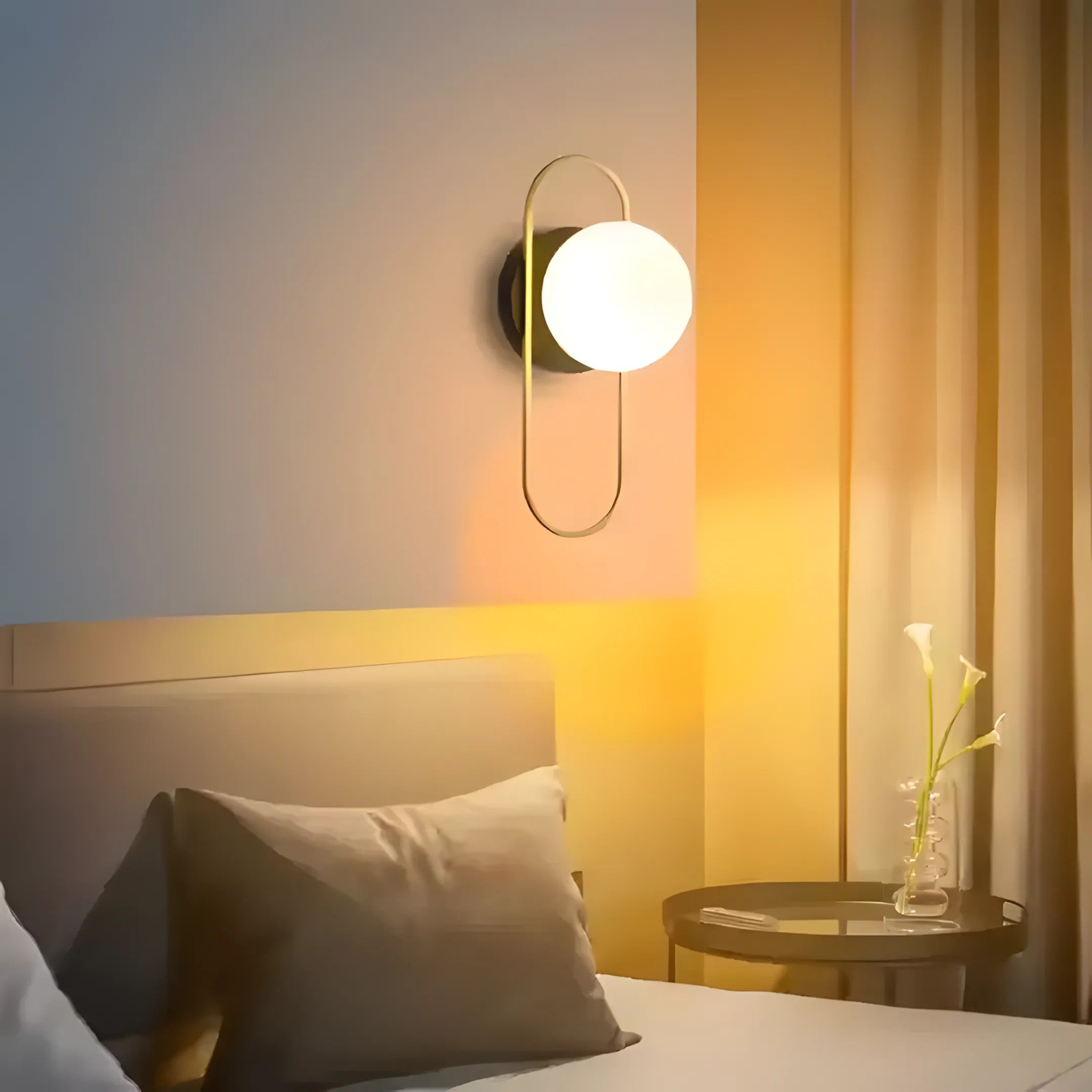 LAMPA ŚCIENNA KINKIET APP1756-1W BRUSH GOLD WHITE 4